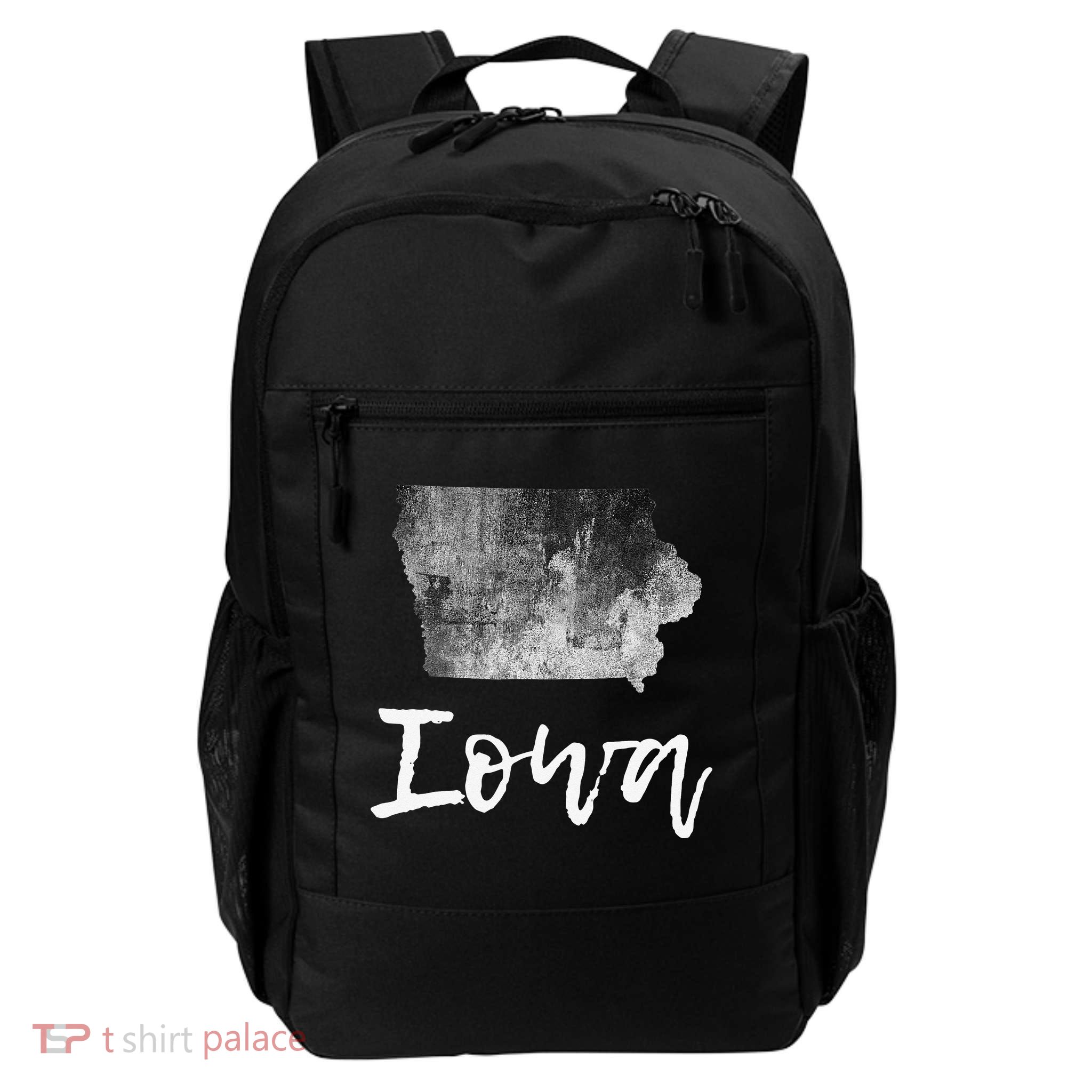 Iowa IA Map Grunge Vintage Graphic Home State Backpack