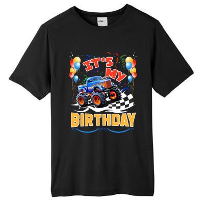 It Is My Birthday Boy Monster Truck Car Party Day Kids Cute Gift Tall Fusion ChromaSoft Performance T-Shirt