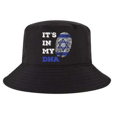 ItS In My Dna Israel Flag Fingerprint Israeli Patriotic Cool Comfort Performance Bucket Hat