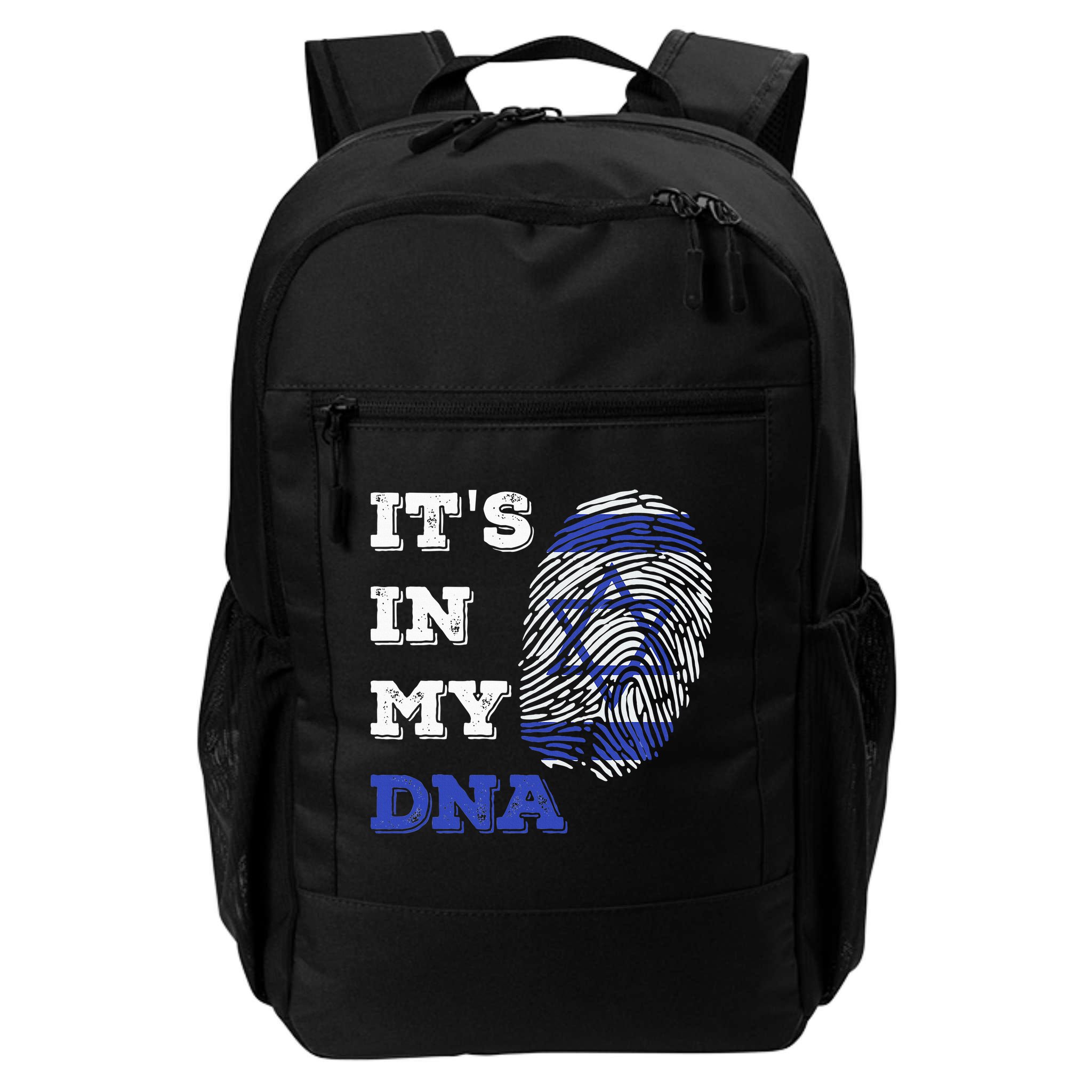 ItS In My Dna Israel Flag Fingerprint Israeli Patriotic Backpack