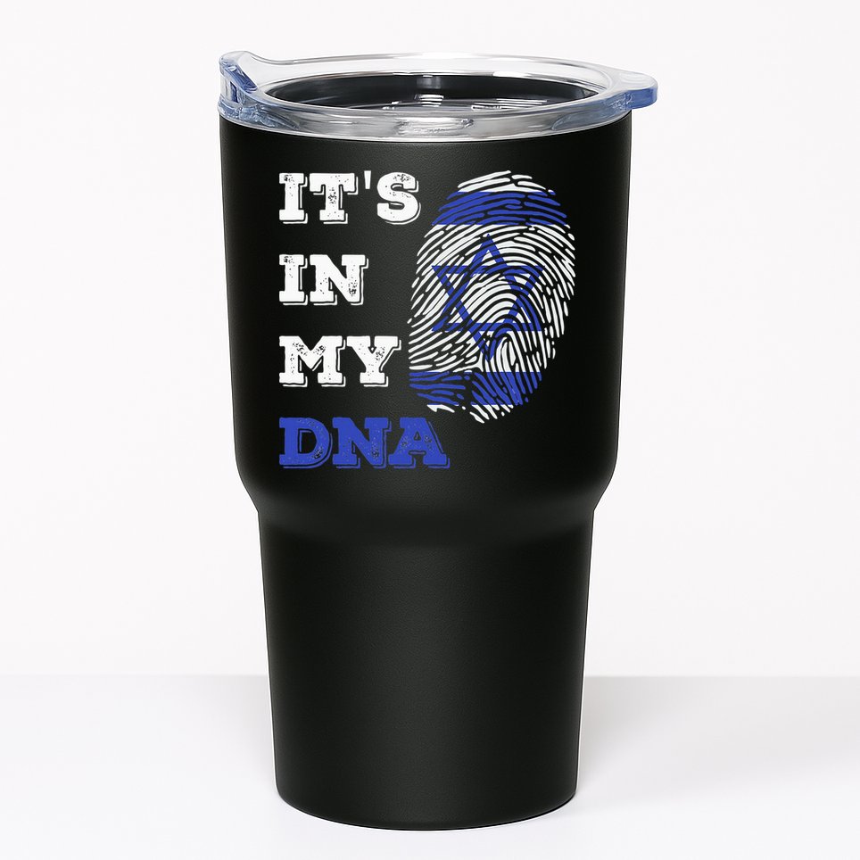 ItS In My Dna Israel Flag Fingerprint Israeli Patriotic Tumbler