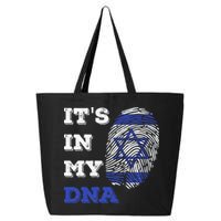 ItS In My Dna Israel Flag Fingerprint Israeli Patriotic 25L Jumbo Tote