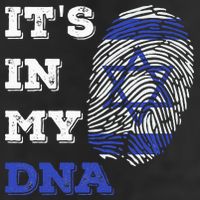 ItS In My Dna Israel Flag Fingerprint Israeli Patriotic 25L Jumbo Tote