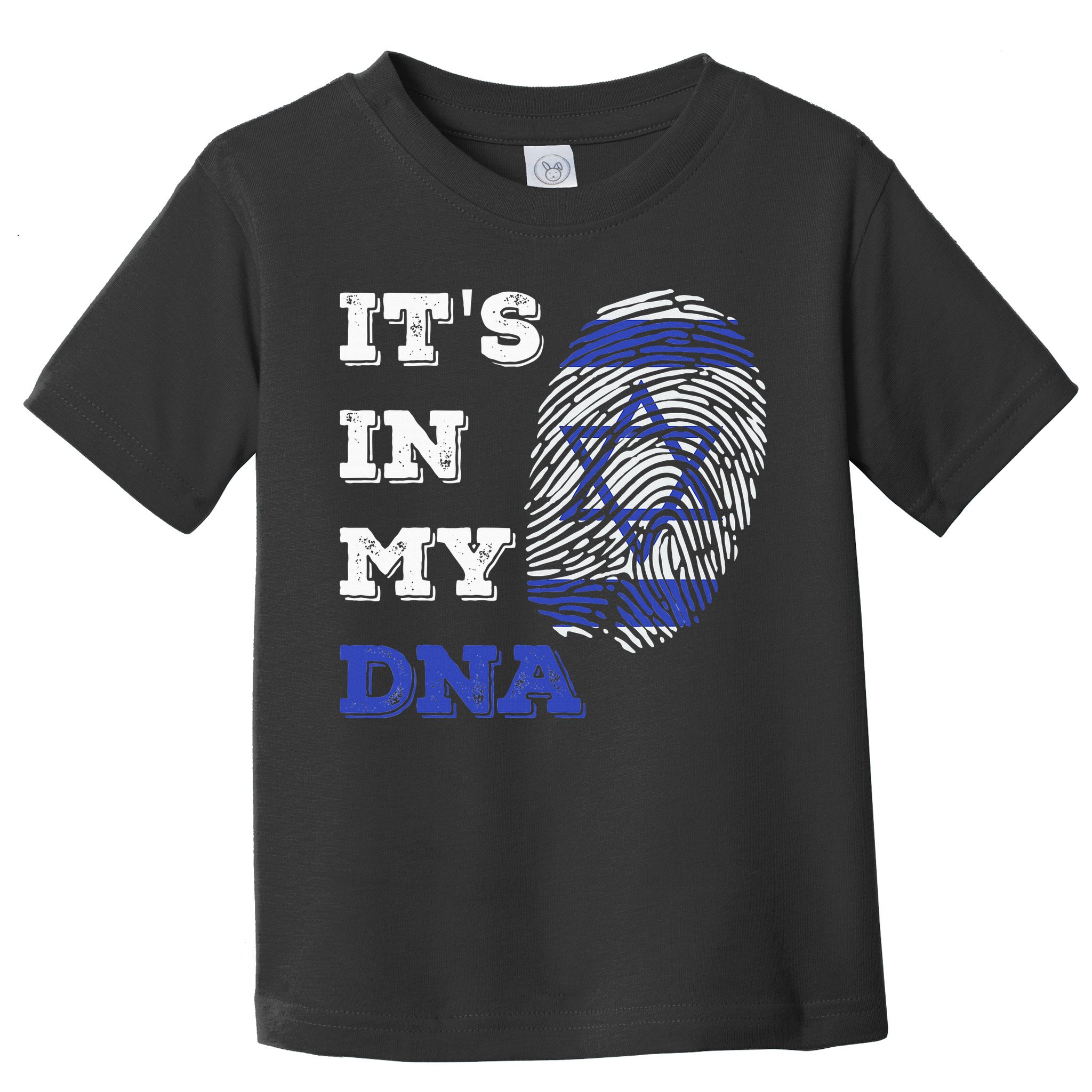 ItS In My Dna Israel Flag Fingerprint Israeli Patriotic Toddler T-Shirt
