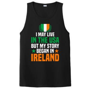 Irish I May Live In The Usa But My Story Began In Ireland PosiCharge Competitor Tank