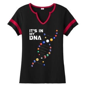 It's In My DNA Pool Billiard Ladies Halftime Notch Neck Tee