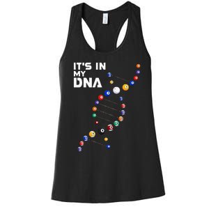 It's In My DNA Pool Billiard Women's Racerback Tank