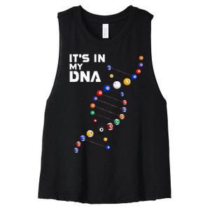 It's In My DNA Pool Billiard Women's Racerback Cropped Tank