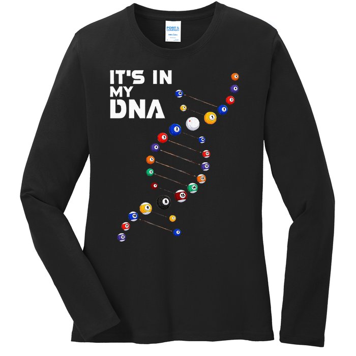 It's In My DNA Pool Billiard Ladies Long Sleeve Shirt