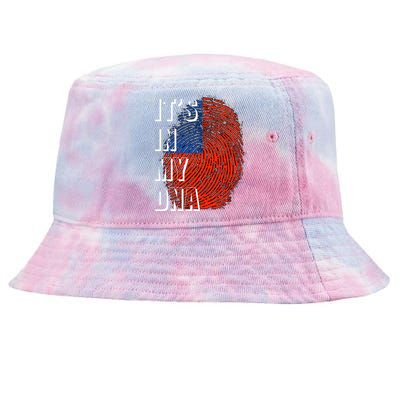 Its In My Dna Taiwan Flag Gift Tie-Dyed Bucket Hat