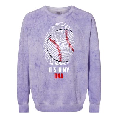 It's In My DNA Baseball Colorblast Crewneck Sweatshirt