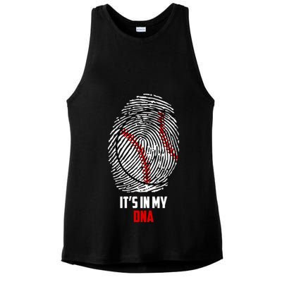 It's In My DNA Baseball Ladies PosiCharge Tri-Blend Wicking Tank