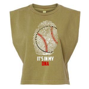 It's In My DNA Baseball Garment-Dyed Women's Muscle Tee