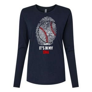 It's In My DNA Baseball Womens Cotton Relaxed Long Sleeve T-Shirt