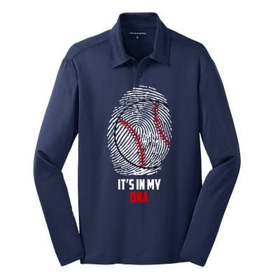 It's In My DNA Baseball Silk Touch Performance Long Sleeve Polo