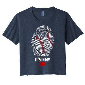 It's In My DNA Baseball Women's Crop Top Tee