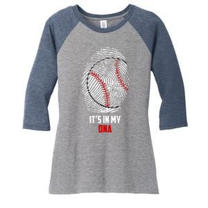 It's In My DNA Baseball Women's Tri-Blend 3/4-Sleeve Raglan Shirt