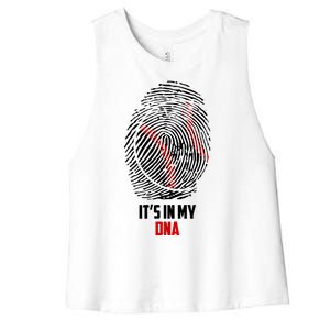 It's In My DNA Baseball Women's Racerback Cropped Tank