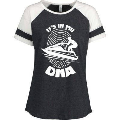 Its In My Dna Jet Skiing Water Sport Jetski Lovers Gift Enza Ladies Jersey Colorblock Tee