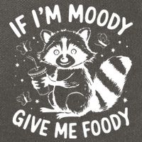 If IM Moody Give Me Foody Funny Raccoon Cotton Canvas Backpack