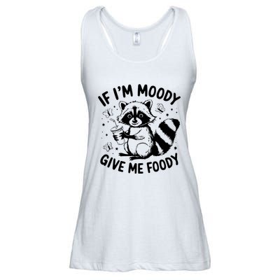 If IM Moody Give Me Foody Funny Raccoon Ladies Essential Flowy Tank