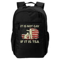 It Is Not Gay If It Is TSA Security Vintage USA Flag Daily Commute Backpack