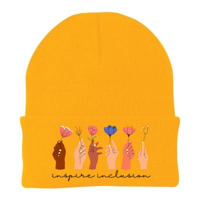 Inspire Inclusion National Womens Day Floral Knit Cap Winter Beanie