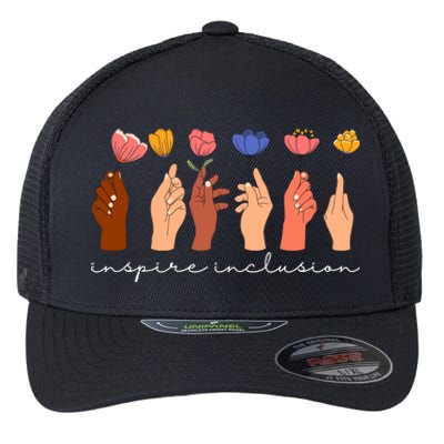 Inspire Inclusion National Womens Day Floral Flexfit Unipanel Trucker Cap