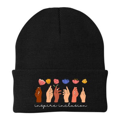 Inspire Inclusion National Womens Day Floral Knit Cap Winter Beanie