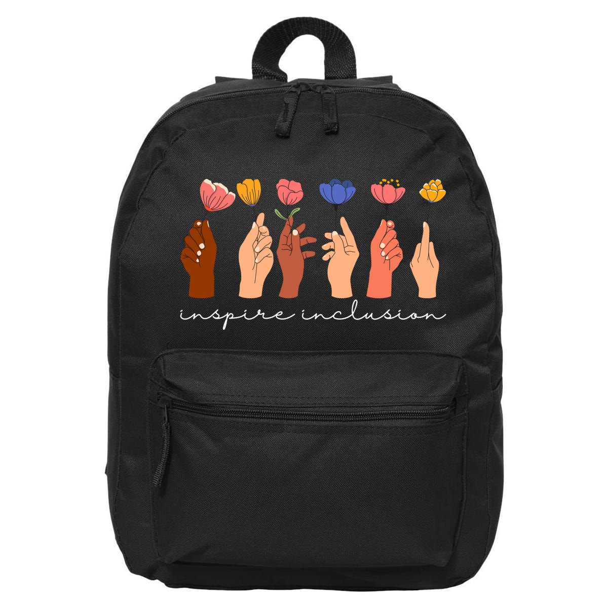 Inspire Inclusion National Womens Day Floral 16 in Basic Backpack