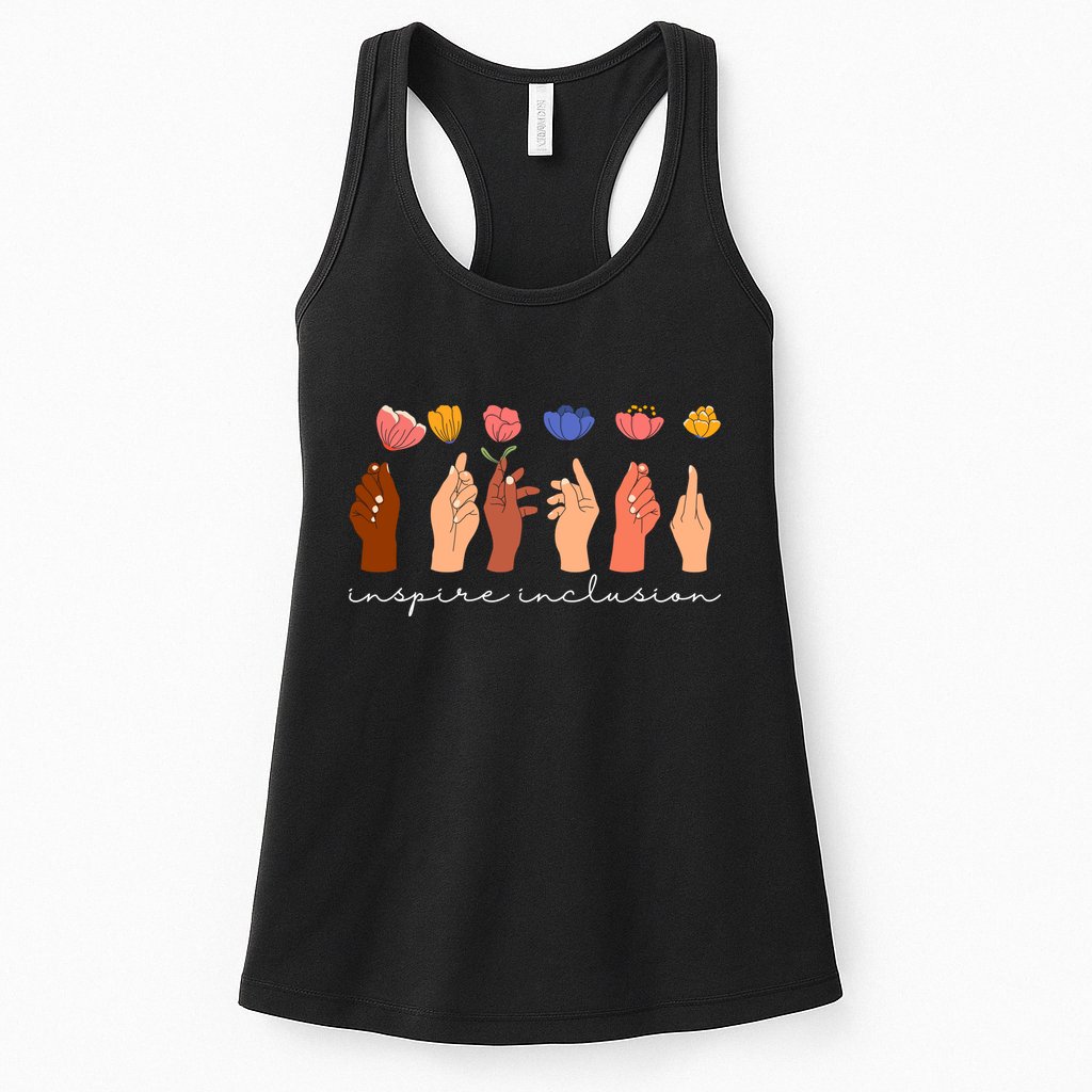 Inspire Inclusion National Womens Day Floral Womens Tank Top
