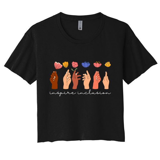 Inspire Inclusion National Womens Day Floral Crop Top