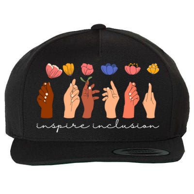 Inspire Inclusion National Womens Day Floral Wool Snapback Cap