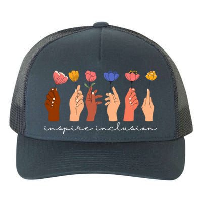 Inspire Inclusion National Womens Day Floral Yupoong Adult 5-Panel Trucker Hat