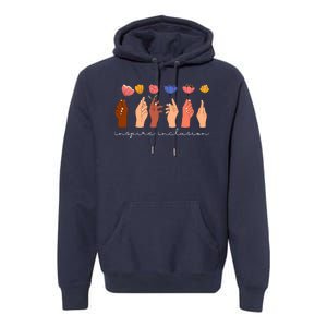 Inspire Inclusion National Womens Day Floral Premium Hoodie