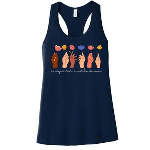 Inspire Inclusion National Womens Day Floral Women's Racerback Tank