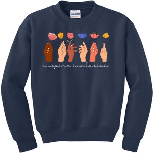 Inspire Inclusion National Womens Day Floral Kids Sweatshirt