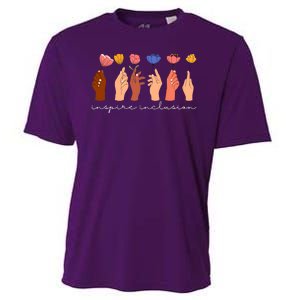 Inspire Inclusion National Womens Day Floral Cooling Performance Crew T-Shirt