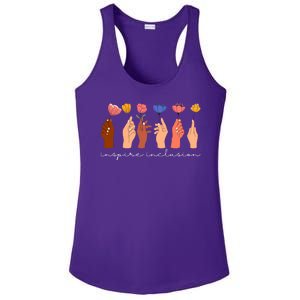 Inspire Inclusion National Womens Day Floral Ladies PosiCharge Competitor Racerback Tank