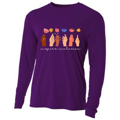 Inspire Inclusion National Womens Day Floral Cooling Performance Long Sleeve Crew