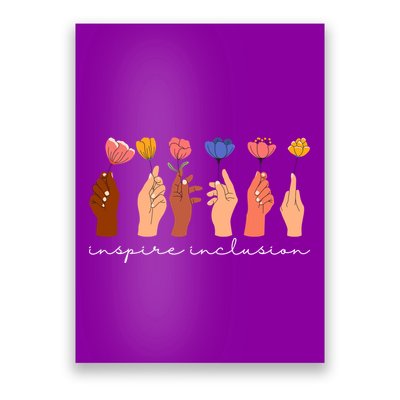 Inspire Inclusion National Womens Day Floral Poster