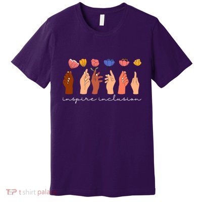 Inspire Inclusion National Womens Day Floral Premium T-Shirt