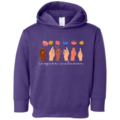 Inspire Inclusion National Womens Day Floral Toddler Hoodie