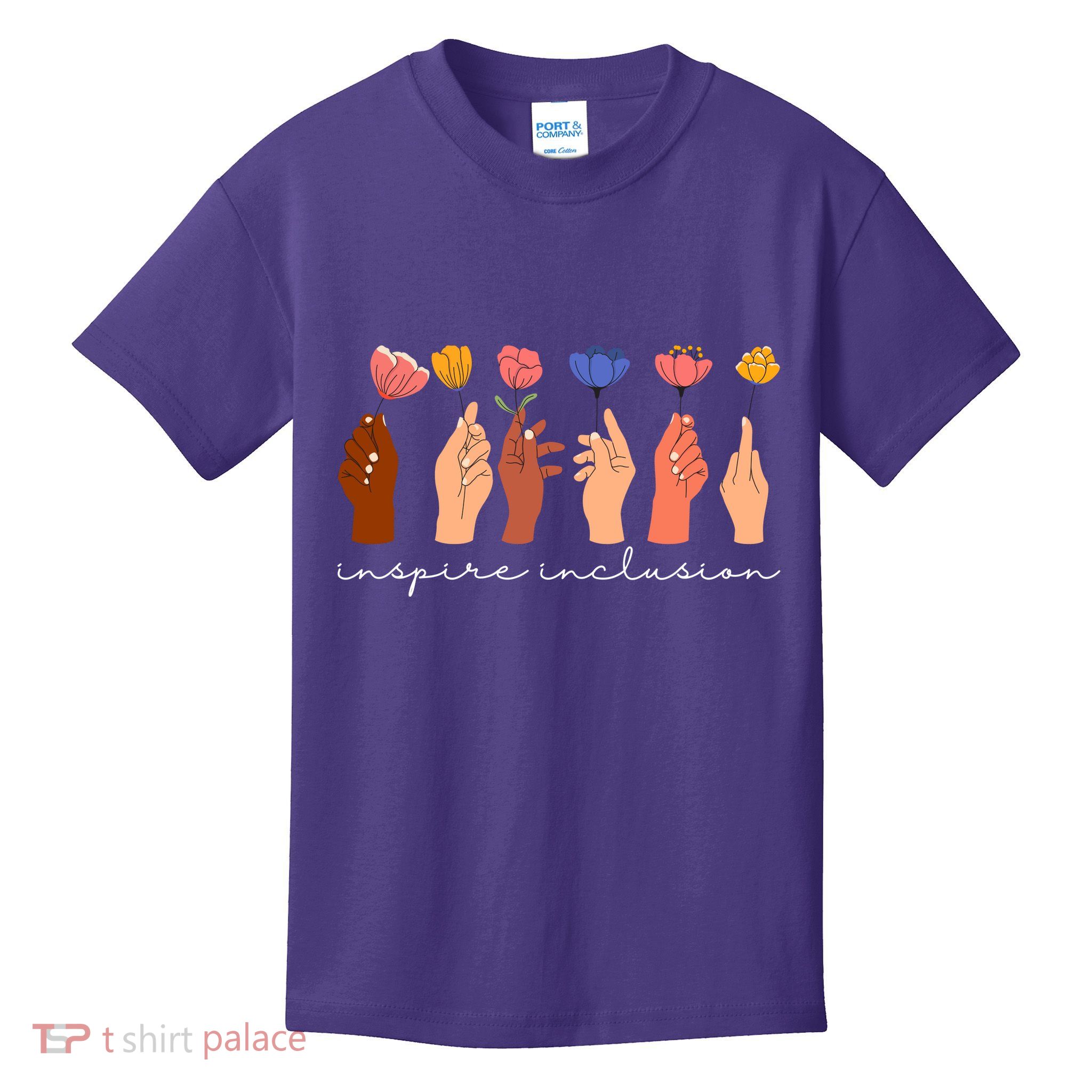 Inspire Inclusion National Womens Day Floral Kids T-Shirt