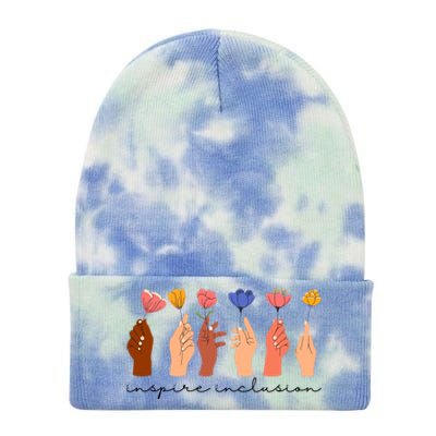 Inspire Inclusion National Womens Day Floral Tie Dye 12in Knit Beanie