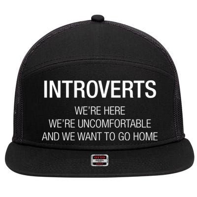 INTROVERTS 7 Panel Mesh Trucker Snapback Hat