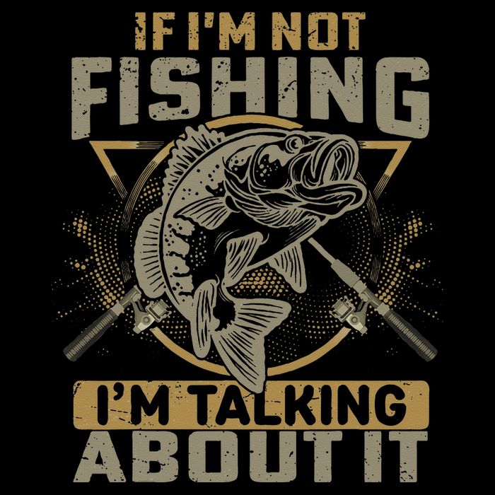 If I'm Not Fishing I'm Talking About It Funny Fishing Quote Sustainable Bucket Hat