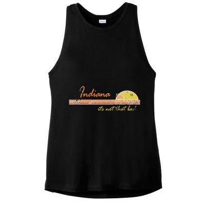 Indiana Its Not That Bad Awesome Retro State Ladies PosiCharge Tri-Blend Wicking Tank