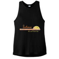 Indiana Its Not That Bad Awesome Retro State Ladies PosiCharge Tri-Blend Wicking Tank