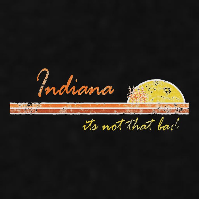 Indiana Its Not That Bad Awesome Retro State Ladies PosiCharge Tri-Blend Wicking Tank